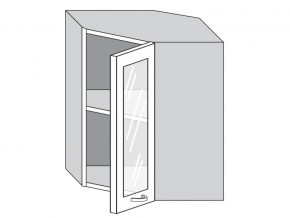 1.60.3у Шкаф настенный (h=720) угловой на 600мм со стекл. дверцей в Урае - uraj.magazin-mebel74.ru | фото
