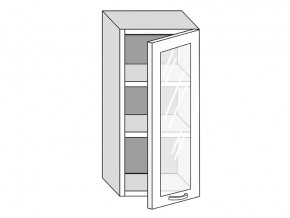 19.40.3 Шкаф настенный (h=913) на 400мм с 1-ой стекл. дверцей в Урае - uraj.magazin-mebel74.ru | фото