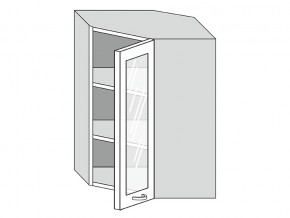 19.60.3у Шкаф настенный (h=913) угловой на 600мм со стекл. дверцей в Урае - uraj.magazin-mebel74.ru | фото