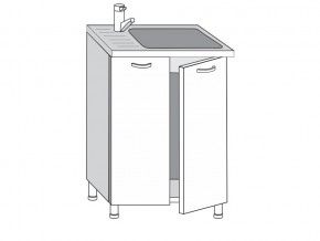 2.60.2мн Шкаф-стол на 600мм под накладную мойку с 2-мя дверцами в Урае - uraj.magazin-mebel74.ru | фото