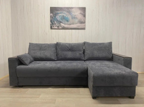 Диван Комфорт-3 ПБ+МДФ Тик-Так велюр Sensey steel grey в Урае - uraj.magazin-mebel74.ru | фото