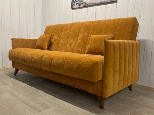 Диван Престиж-3 НПБ, велюр Sensey terracotta в Урае - uraj.magazin-mebel74.ru | фото