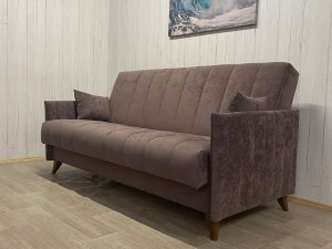 Диван Престиж-3 НПБ, велюр Sensey Dusty plum в Урае - uraj.magazin-mebel74.ru | фото