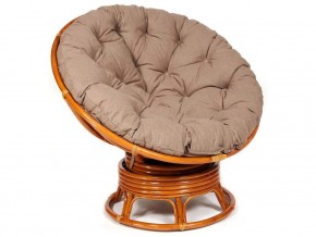 Кресло-качалка Papasan w 23/01 B с подушкой Cognac, экошерсть Коричневый в Урае - uraj.magazin-mebel74.ru | фото