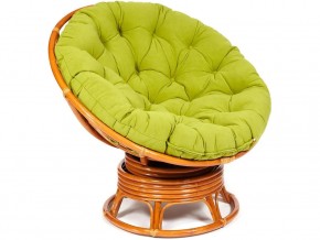 Кресло-качалка Papasan w 23/01 B с подушкой Cognac, флок Олива в Урае - uraj.magazin-mebel74.ru | фото