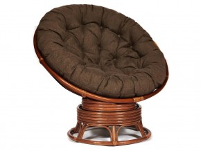 Кресло-качалка Papasan w 23/01 B с подушкой Pecan, ткань Коричневый в Урае - uraj.magazin-mebel74.ru | фото