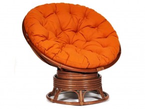 Кресло-качалка Papasan w 23/01 B с подушкой Pecan, ткань Оранжевый в Урае - uraj.magazin-mebel74.ru | фото