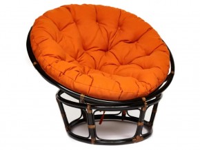 Кресло Papasan 23/01 W с подушкой Antique brown, ткань Оранжевый в Урае - uraj.magazin-mebel74.ru | фото