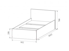 Кровать одинарная (Без матраца 0,9*2,0) в Урае - uraj.magazin-mebel74.ru | фото