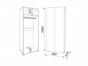 М01 (ручка брусок) Шкаф (2 двери) штанга в Урае - uraj.magazin-mebel74.ru | фото