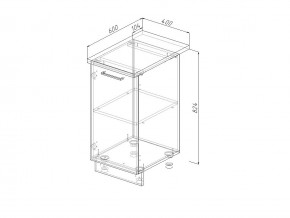 Н 40 Модуль нижний Без Столешницы МН 40 в Урае - uraj.magazin-mebel74.ru | фото