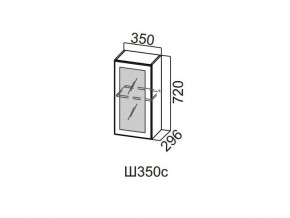 Ш350с/720 Шкаф навесной 350/720 (со стеклом) в Урае - uraj.magazin-mebel74.ru | фото