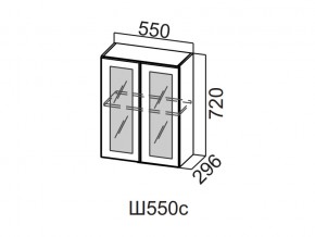 Ш550с/720 Шкаф навесной 550/720 (со стеклом) в Урае - uraj.magazin-mebel74.ru | фото