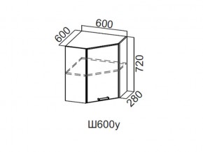 Ш600у/720 Шкаф навесной 600/720 (угловой) в Урае - uraj.magazin-mebel74.ru | фото