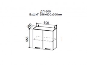 Шкаф верхний ДП600мм с 2-мя дверками в Урае - uraj.magazin-mebel74.ru | фото